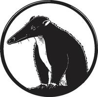 Anteater Beauty in Black Vector Symbol of Grace Timeless Black Anteater Logo A Masterpiece in Vector Art