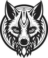 Stalking with Style Modern Hyena Icon Elegant Carnivore in Darkness Logo Design vector