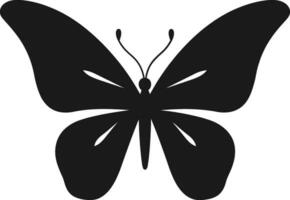 Vector Insect Icon Subtle Grace Black Beauty in Flight Butterfly Logo Design