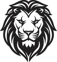 Sable Sovereign Lion Insignia Mystic Roar Black Lion Heraldry vector