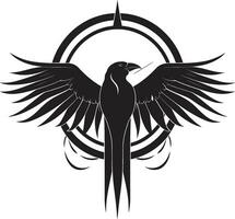 Minimalistic Raven Mark of Excellence Stylish Raven Vector Symbol