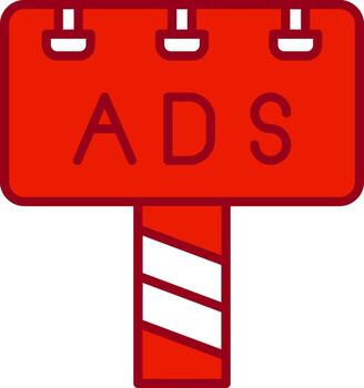 icono de vector de anuncios