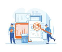 Audit concept. Business operation research and analysis. flat vector modern illustration