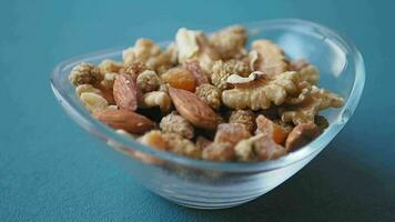 close up of many mixed nuts video