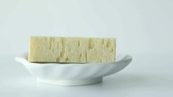 natural soap bar on table video