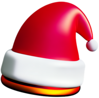 ai generiert Santa Hut Weihnachten Dekoration 3d realistisch machen Symbol png