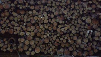 a pile of logs that are stacked up video