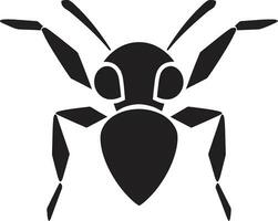 Black Vector Ant Logo A Stylish Statement Intricate Ant Symbol Black Vector Logo Mastery