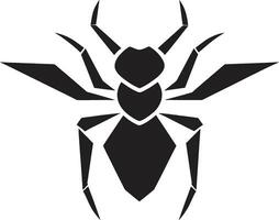 vector Arte hormiga icono sorprendentes negro logo negrita negro hormiga logo en vector un marca de distinción