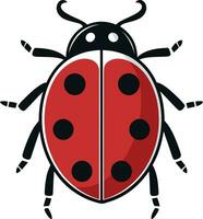 Monochromatic Majesty The Ladybugs Minimalistic Beauty Elegant Balance The Abstract Ladybug Design in Black vector