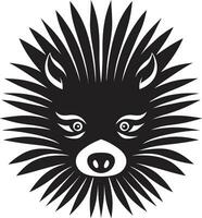 Porcupine Quill Modern Insignia Porcupine Spike Emblem of Excellence vector