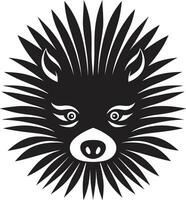 Porcupine Quill Modern Insignia Porcupine Spike Emblem of Excellence vector