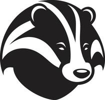 Badger Tribe Symbol Badger Monogram Design vector