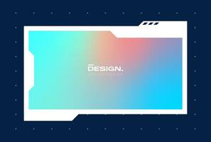 Futuristic pop up interface illustration. Video overlay element. vector