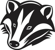 Cunning Badger Icon Badger Majesty Insignia vector