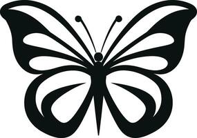 Mystique of the Butterfly Black Vector Symbol Elegant Wings in Motion Noir Butterfly