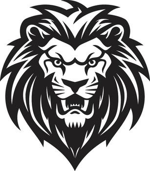 cauteloso autoridad un león logo en vector merodeando gracia el negro león emblema excelencia