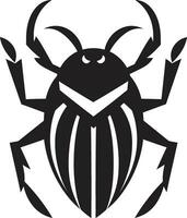 Graceful Insect Badge Beetle Crest Design vector