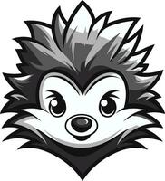 Stealthy Defender Bold Hedgehog Insignia Elegant Hedgehog Profile Graphic Design vector