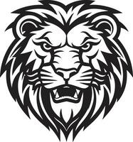 Regal Beauty A Lion Emblem in Vector The Roaring King The Black Vector Lion Icon