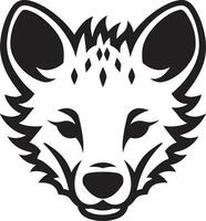 Mysterious Monochrome Mark of the Hyena Hyena Fur and Paw Emblem vector