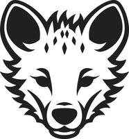 Mysterious Monochrome Mark of the Hyena Hyena Fur and Paw Emblem vector