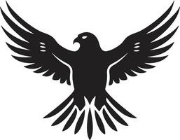 Vector Predator Symbol Dark Delight Sculpted Sparrowhawk Emblem Monochromatic Mastery