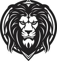 On the Prowl Black Vector Logo Excellence Feline Finesse Lion Emblem Design