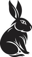 Sleek Rabbit Symbolic Mark Rabbit Silhouette Minimalistic Insignia vector