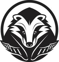 Ferocious Badger Logo Badger Face Heraldry vector