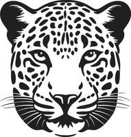 magnífico majestad negro vector leopardo emblema feroz y multa negro leopardo icono