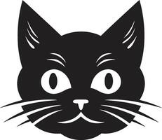 artístico gato símbolo monocromo belleza agraciado cola vectorizado gato cresta vector