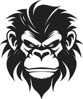 Ape Sovereign Badge Baboon Crest Design vector