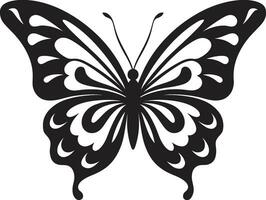 alas de deleite negro vector mariposa mariposa gracia en oscuridad un eterno emblema