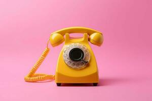 Old fashioned telephone. Generate Ai photo