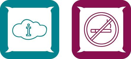 information and No smoking  Icon vector