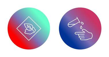 Environment hazard and Corrosive hazard  Icon vector