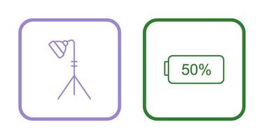 light stand and half battery Icon vector
