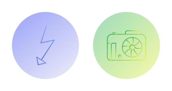 flash and camera Icon vector