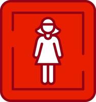 Female Toilet Sign Vector Icon