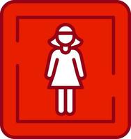 Female Toilet Sign Vector Icon