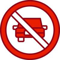 No Car Vector Icon