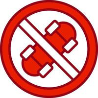 No Skateboard Vector Icon