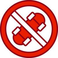 No Skateboard Vector Icon