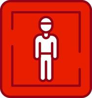 Male Toilet Sign Vector Icon