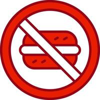 No Fast Food Vector Icon