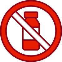 No botella vector icono