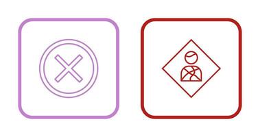 Do Not Cross And Health hazard  Icon vector