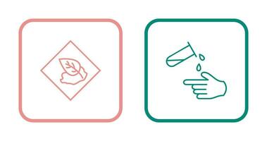 Environment hazard and Corrosive hazard  Icon vector