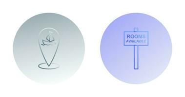 shipping location and room Icon vector